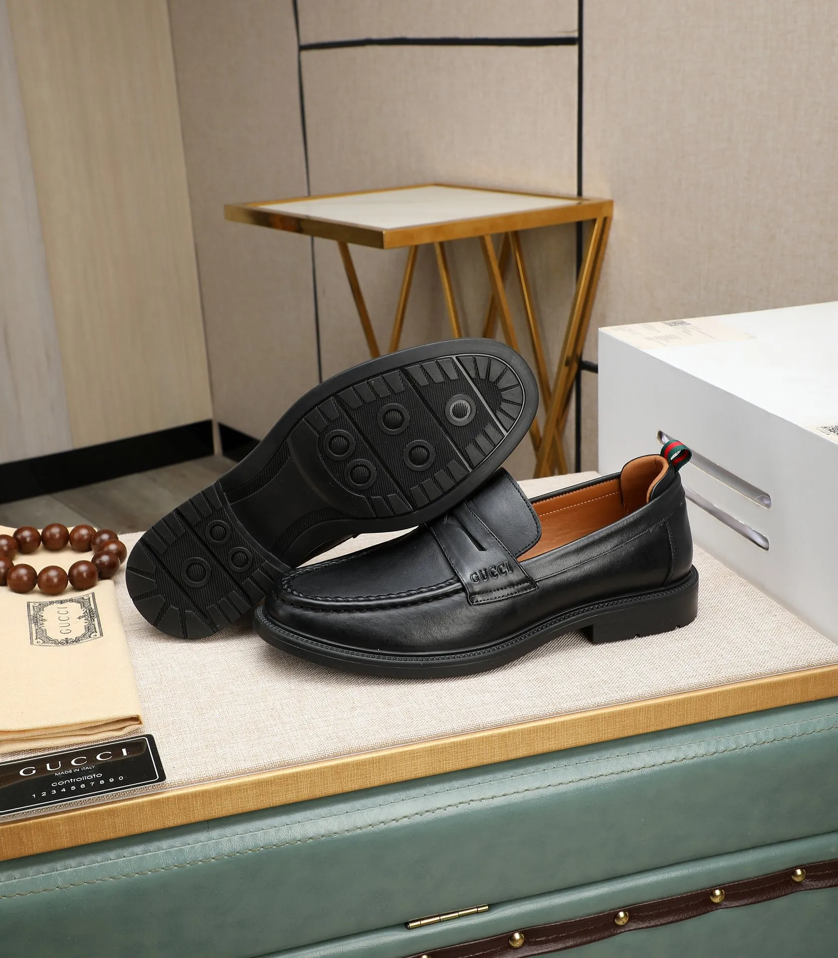 Men's men's shoes💰500📛📛Original (water-dyed cow lining) Gucci GUCCI official website formal shoes🌀 Italian🇮🇹imported cowhide➕top imported water-dyed cowhide lining💋Finely handmade original bottom, the real thing looks better when photographed in person Standard size 38-44